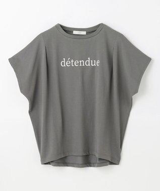 ANY エニィファンクションフレンチスリーブTシャツ チャコール(ロゴ)