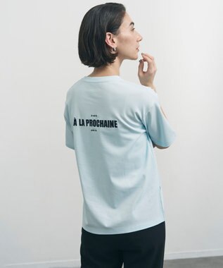 UNFILO L 【VERY掲載】BEAUTY FORM-T cotton ロゴ ハーフスリーブ Tシャツ ライトブルー