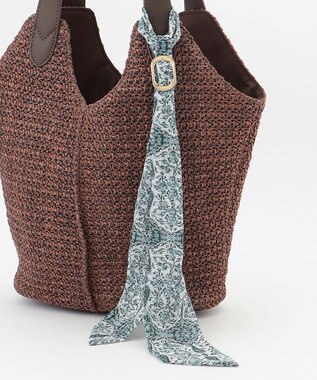 ANY SIS 【美人百花7月号掲載】2WAYスカーフ付ラウンドカゴ バッグ モカ