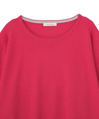 Green Parks 七分袖機能ニットプルオーバー Pink