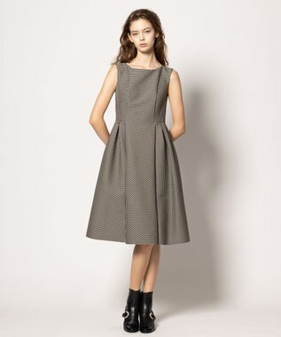 TOCCA 【洗える】GEOMETRIC FLOWER ドレス ブラック系5