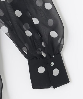 組曲 S 【組曲×setsuko sagittaire】シフォンプリント2WAYブラウス ブラック系5