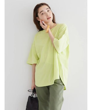 AMERICAN HOLIC 抗菌防臭ラウンドテールカットプルオーバー Yellow