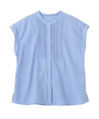 YECCA VECCA スモッキングピンタックシャツ Blue