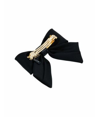 ACCA ブラックジェットリボンバレッタ ブラックサテン