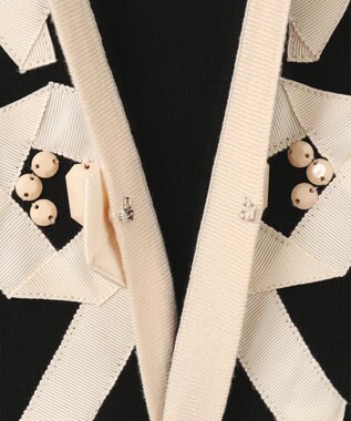 TOCCA 【Archive Collection】【洗える！】AURORA KNIT カーディガン ブラック×ベージュ系