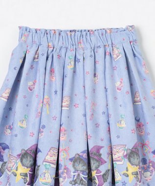 ANY KIDS マジカルキャットフレアスカート サックスブルー