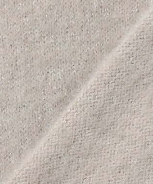 ANY SIS 【2SET】フェザー ニット × フロッキー スカート ライトグレー×ブラック