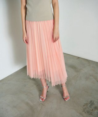 GRACE CONTINENTAL ティアードラップチュールスカート ピンク