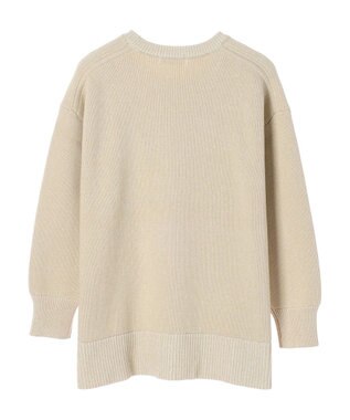 AMERICAN HOLIC クルーネック編み違いニットチュニック Light Beige