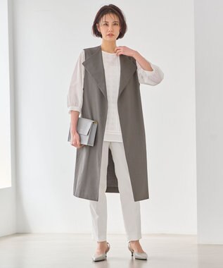 自由区 【洗える・XSサイズあり】ジオメトリックエンブロイダリー ブラウス アイボリー系