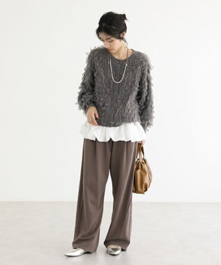 Green Parks ループニットカーディガン Gray