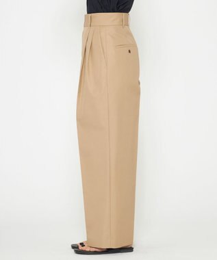 uncrave 【撥水・花粉防止・洗濯機洗い可】クリアツイル ワイドパンツ（uncrave STANDARD） ベージュ