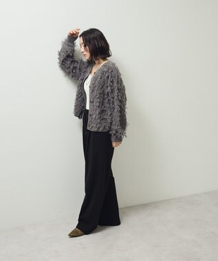 Green Parks ループニットカーディガン Gray