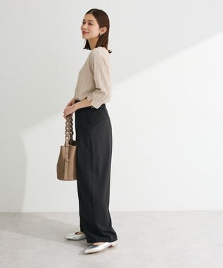 Green Parks ５分袖表面感カットプルオーバー Beige