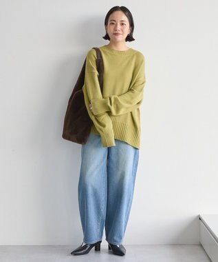 AMERICAN HOLIC バイパチモックネックニットプルオーバー Olive