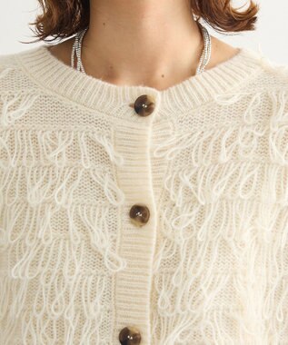 Green Parks ループニットカーディガン Ivory