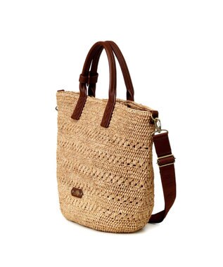 IBIZA ラフィア　2WAYバッグ エメラルドグリーン