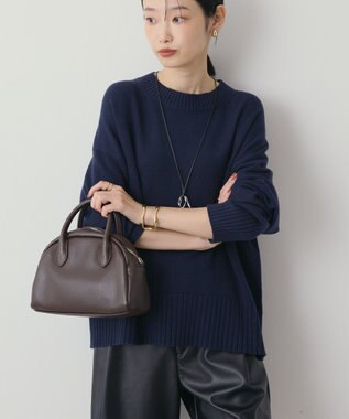 AMERICAN HOLIC バイパチモックネックニットプルオーバー Navy