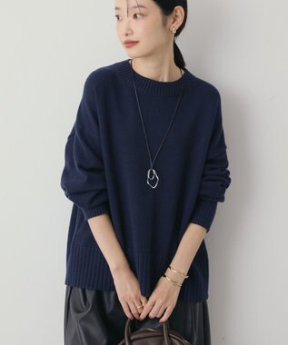 AMERICAN HOLIC バイパチモックネックニットプルオーバー Navy