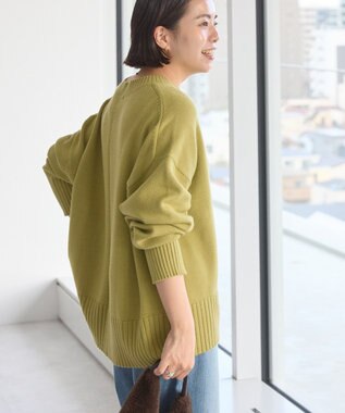 AMERICAN HOLIC バイパチモックネックニットプルオーバー Olive