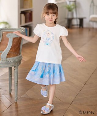 ANY KIDS 【ディズニープリンセス/フローズン】アート プリント Tシャツ オフホワイト<エルサ>