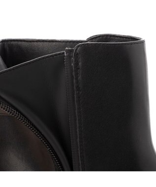 ing <ing>【レイン対応】【防滑・防水・防寒】ベルトデザインショートブーツ ブラック