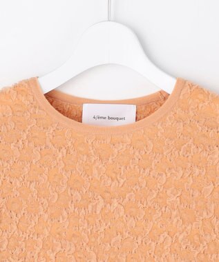 自由区 【カトリエムブーケ】Une forme bosselee ギャザーディテールフェミニンプルオーバー オレンジ