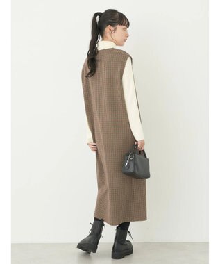 earth music&ecology 圧縮ニットＺＩＰジャンスカ Gunclub Check