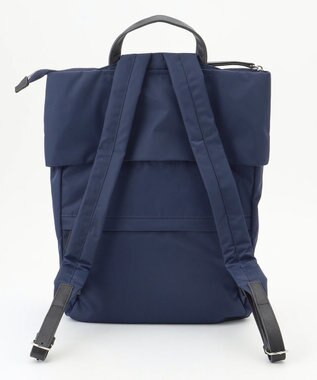 Y'SACCS ナイロン牛革リュック ネイビー