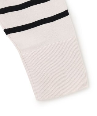 UNFILO マイビューティ スキッパーニット アイボリー×ブラック