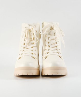 BONTRE 【MIONOTIS/ミオノティス】レースアップタンクソールショートブーツ/41012 オフホワイト