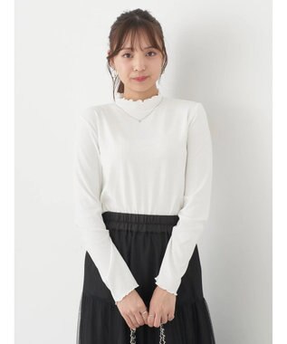 earth music&ecology テレコリブメローハイネックインナー Off White