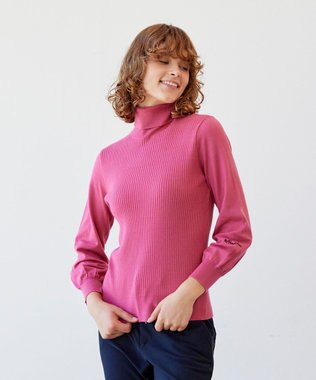  袖コンシャスで華やかさを添えて◎【23Fondation/WOMEN】タートルネック カラーニット