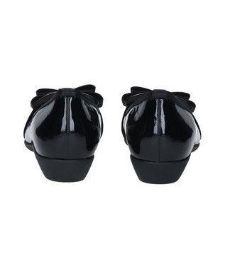 Bridget Birkin ＜2E＞【Bridget Birkin Walk】グログランリボンオペラパンプス ブラックエナメル