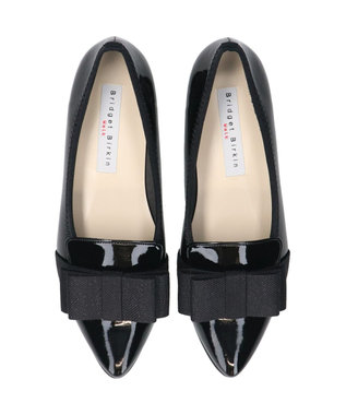 Bridget Birkin ＜2E＞【Bridget Birkin Walk】グログランリボンオペラパンプス ブラックエナメル