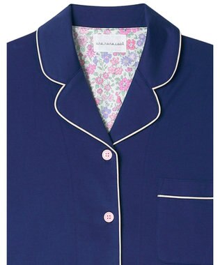 une nana cool 【綿100%】60/2 やわらか天竺 半袖開襟パジャマ MADE WITH LIBERTY FABRIC