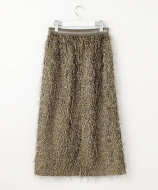 自由区 L 【カタログ掲載】フェザージャカード スカート カーキ