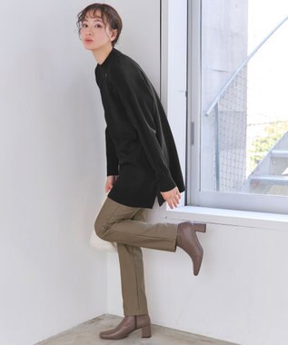 Tiaclasse 【安田美沙子さん着用・新色追加・日本製】すふれ起毛ストレートパンツ モカカーキ