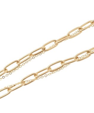 AMERICAN HOLIC ２連チェーン×ワントップネックレス Gold