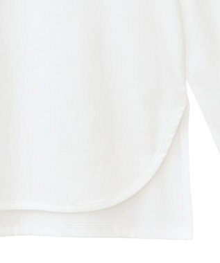 YECCA VECCA ラウンドヘム長袖ロゴTee Off White