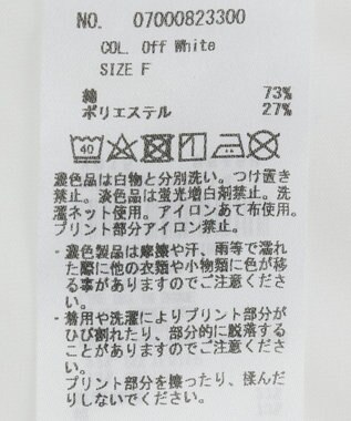 YECCA VECCA ラウンドヘム長袖ロゴTee Off White