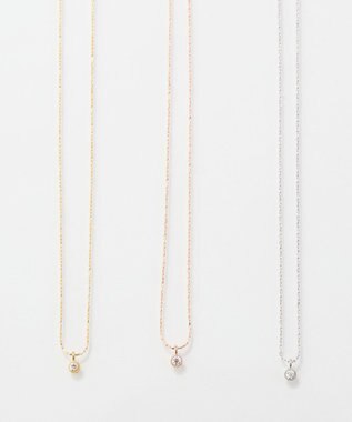 Phoebe 【金属アレルギー対応】シャイニーフチミルネックレス　シルバー シルバー