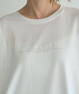 YECCA VECCA ラウンドヘム長袖ロゴTee Off White