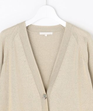 自由区 L ペーパーコットンニット カーディガン ベージュ