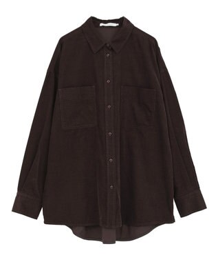AMERICAN HOLIC Ｗポケットコーデュロイシャツ Dark Brown