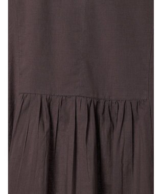 CRAFT STANDARD BOUTIQUE インド綿パフスリーブギャザーワンピース Purple