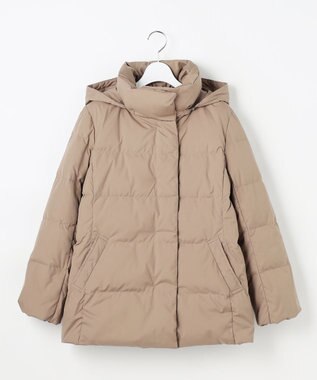 J.PRESS LADIES S 【洗える・2way】タフタダウン ミドル丈 コート モカ系