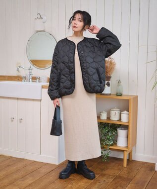 WEGO 【WEB限定/2025年秋冬新作】ニットワンピース ベージュ