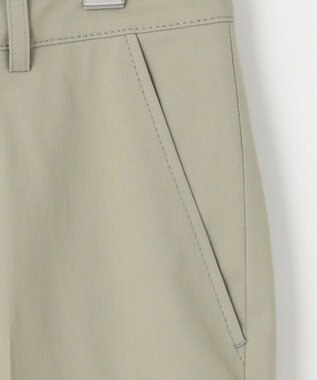 J.PRESS LADIES L 【WEB限定カラーあり・セットアップ対応・洗える・撥水・防汚】コットンFITTYシャーク テーパード パンツ ライトグリーン系